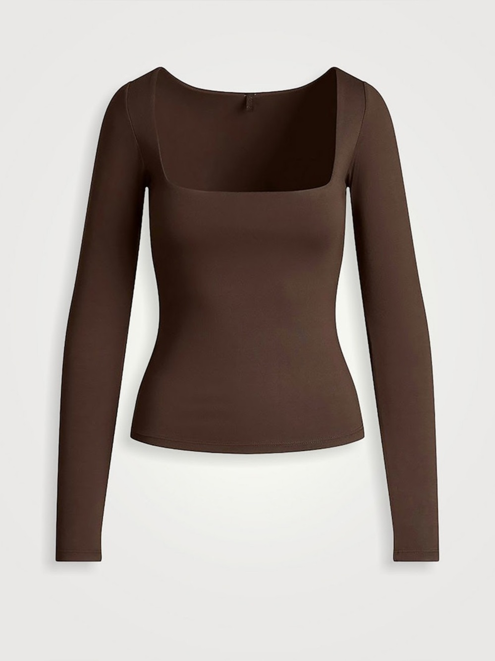 SKIMS Smooth Layers Squareneck Long-sleeve Top NWT PTP 22” + stretch